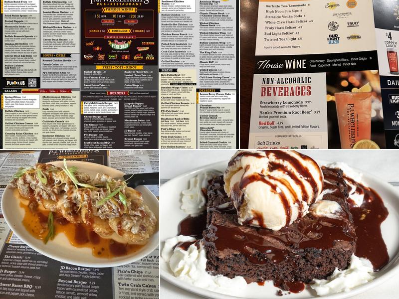 P.J. Whelihan's Pub + Restaurant - Allentown Menu