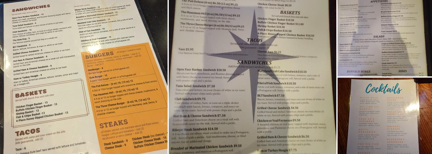 Machs Gute Pub and Grille Menu