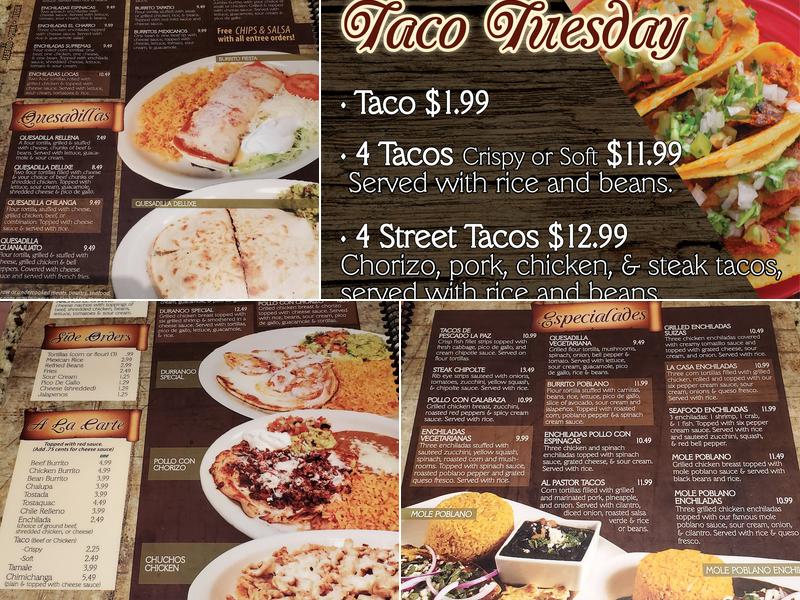 El Charro Menu