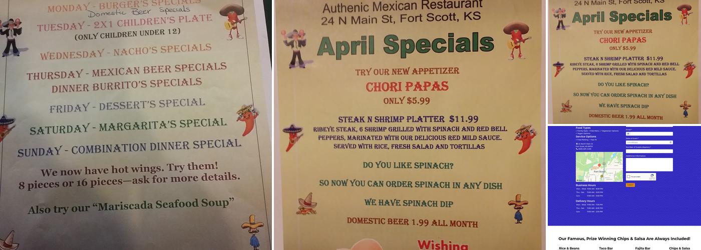 La Hacienda of Fort Scott Mexican Restaurant Menu