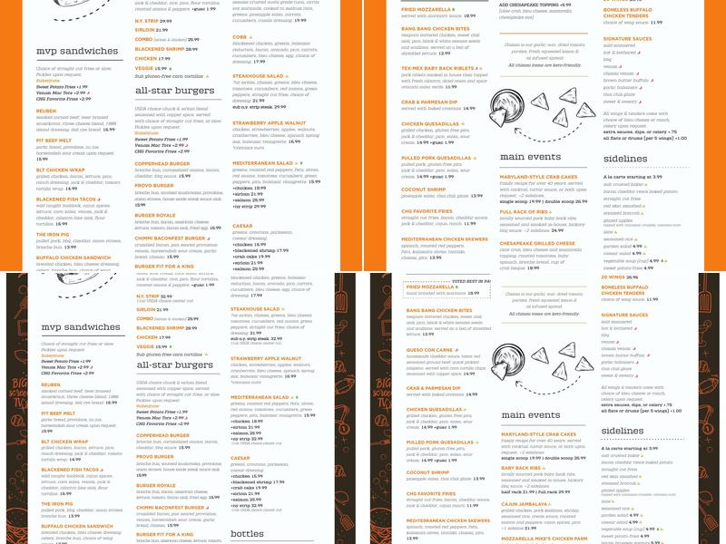 Copperhead Grille Menu