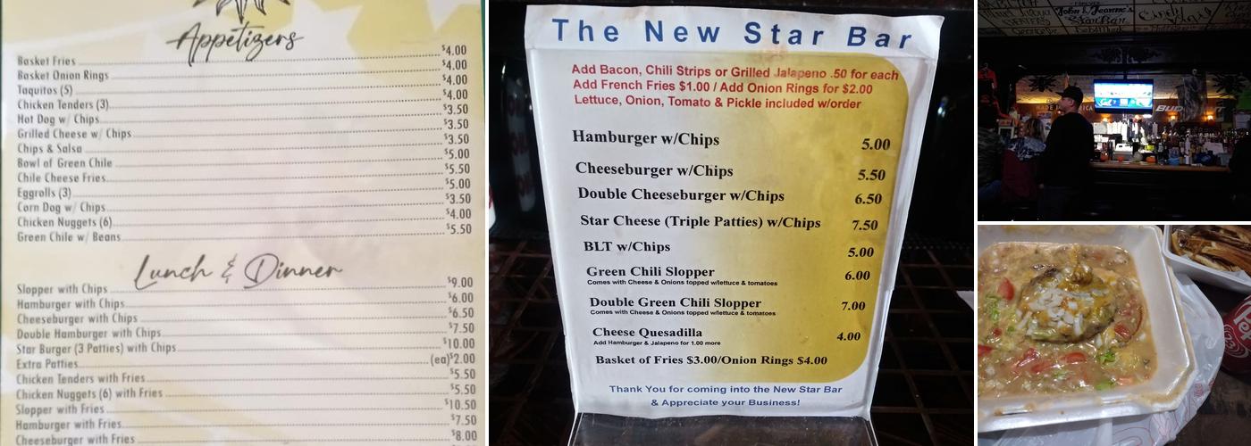 Star Bar Menu