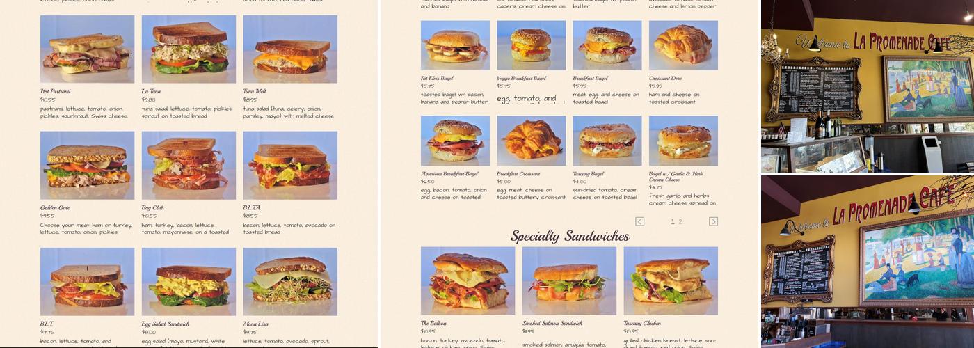 La Promenade Café Menu