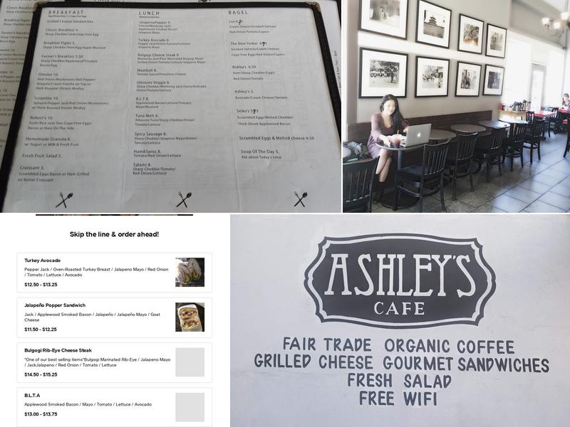 Ashley's Cafe Menu
