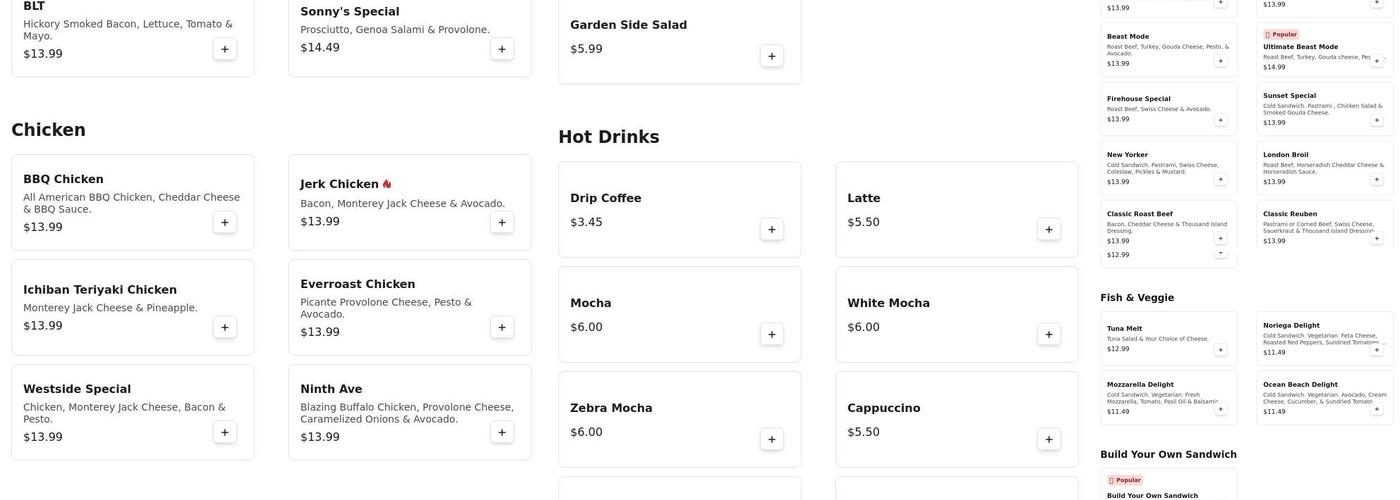 Yonkers Cafe Menu