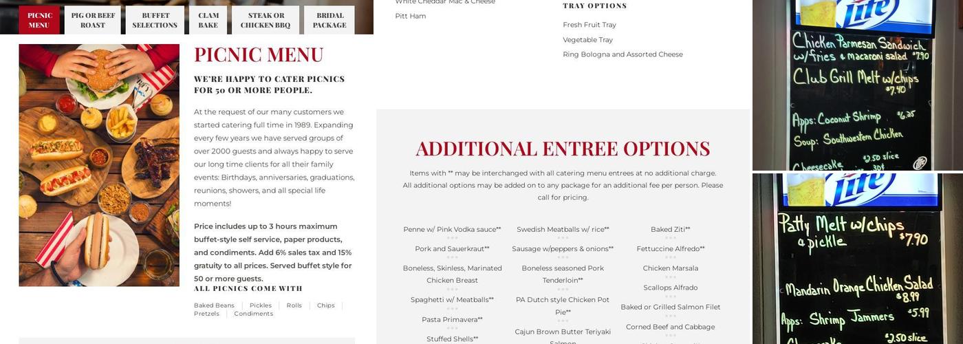 Fairview Catering Menu