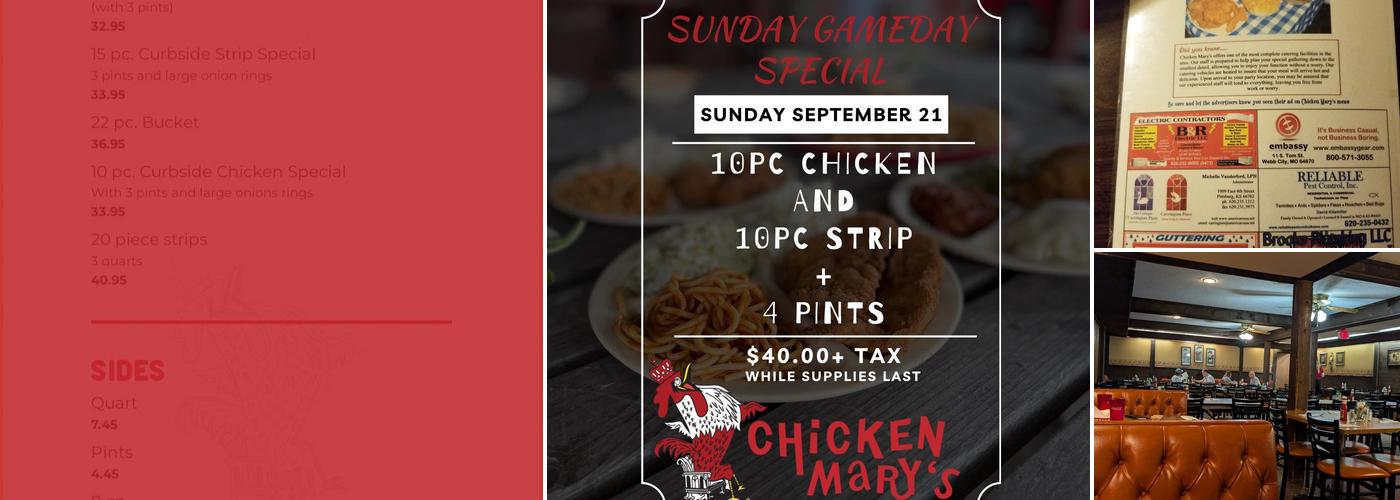 Chicken Mary's Menu