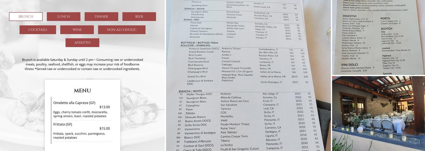 Piazza D'Angelo Menu