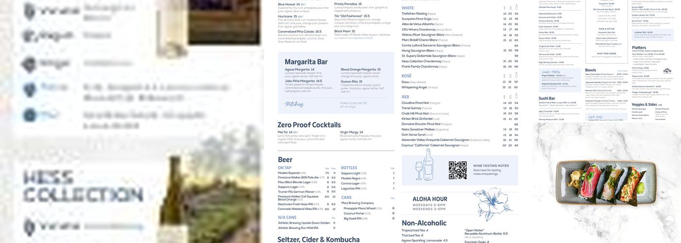 Pacific Catch Menu