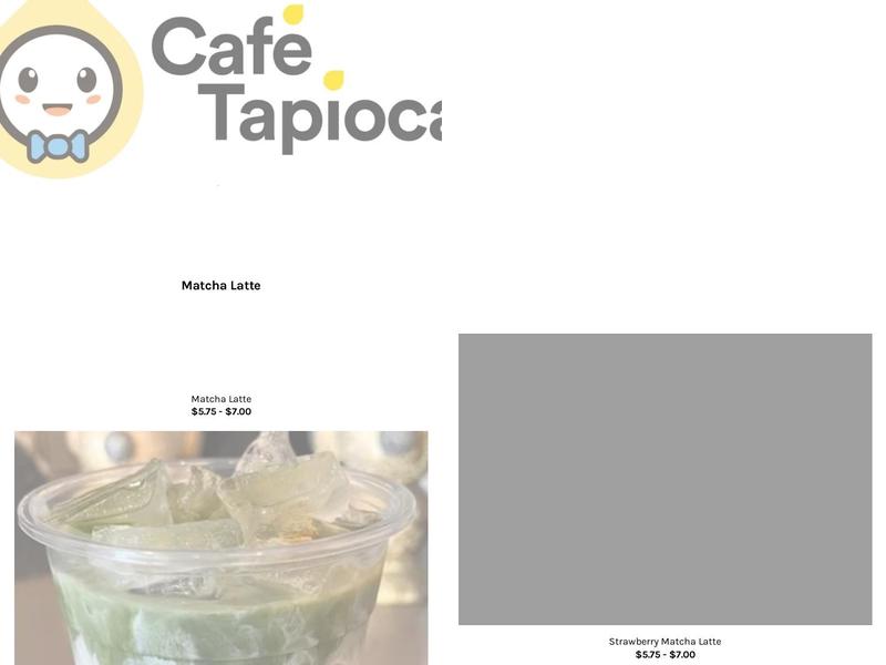 Cafe Tapioca Menu