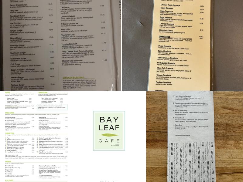 Bay Leaf Cafe Menu