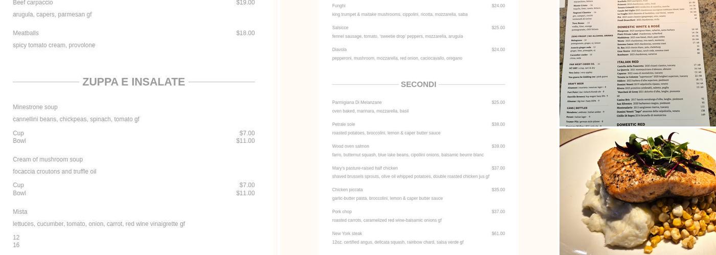 Piatti Menu