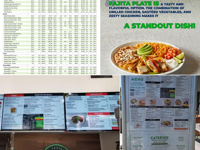 High Tech Burrito - Alamo Menu