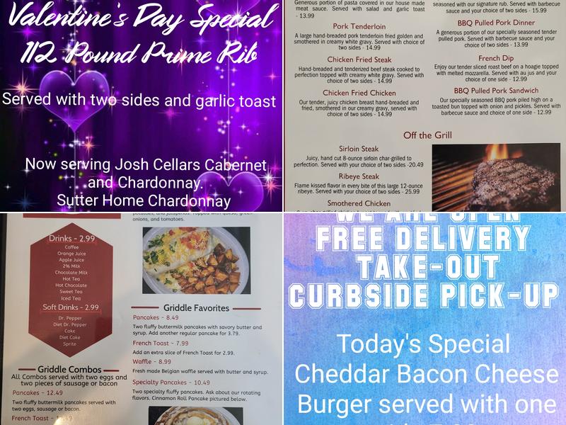 Baileys Family Dining Menu