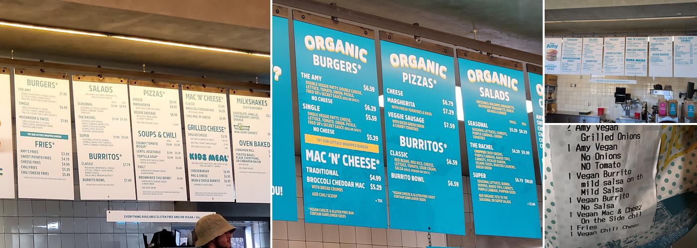 Amy's Drive Thru Menu