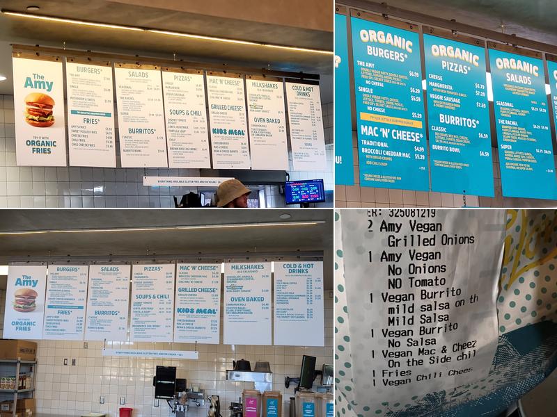 Amy's Drive Thru Menu