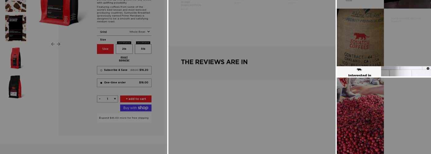 Equator Coffees Menu