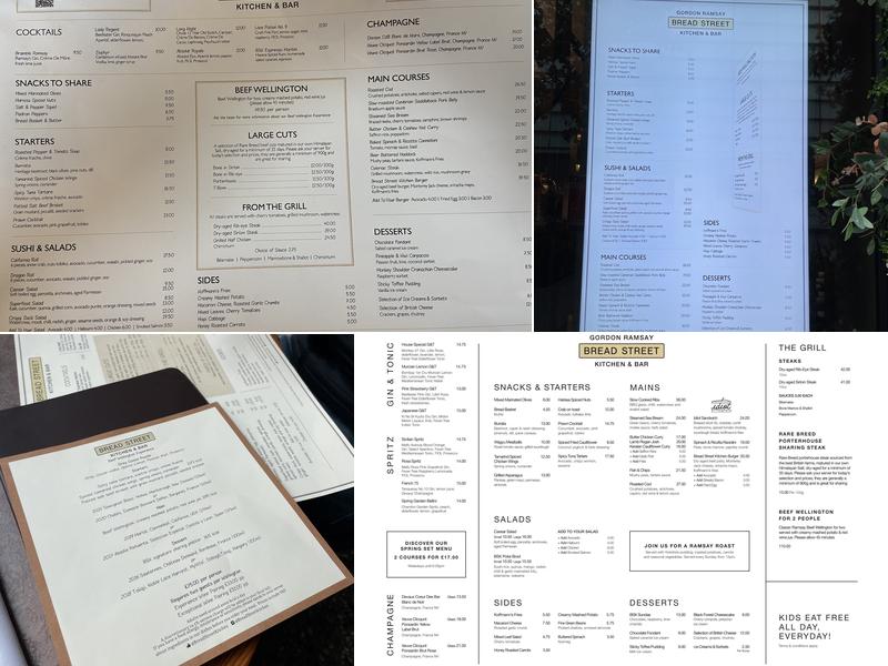 Bread Street Kitchen & Bar - Liverpool Menu