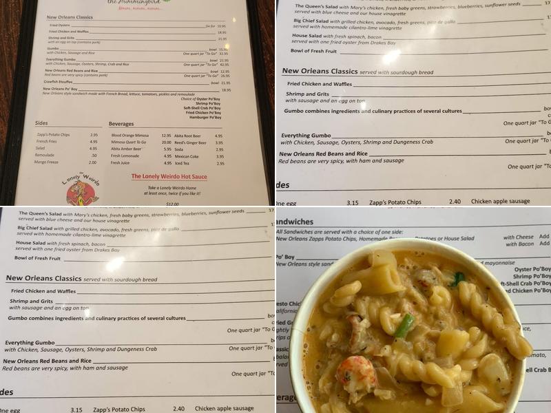 The Hummingbird Menu