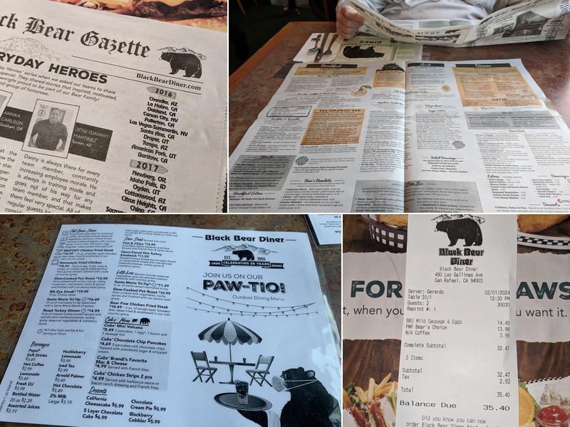 Black Bear Diner Menu