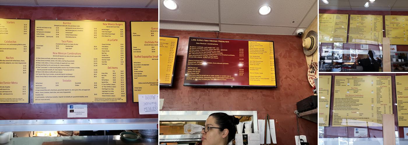 Little Anita's New Mexican Foods Menu