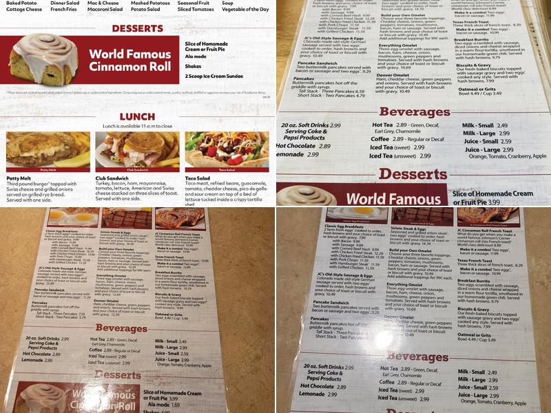 Johnson's Corner Restaurant & Bakery Menu