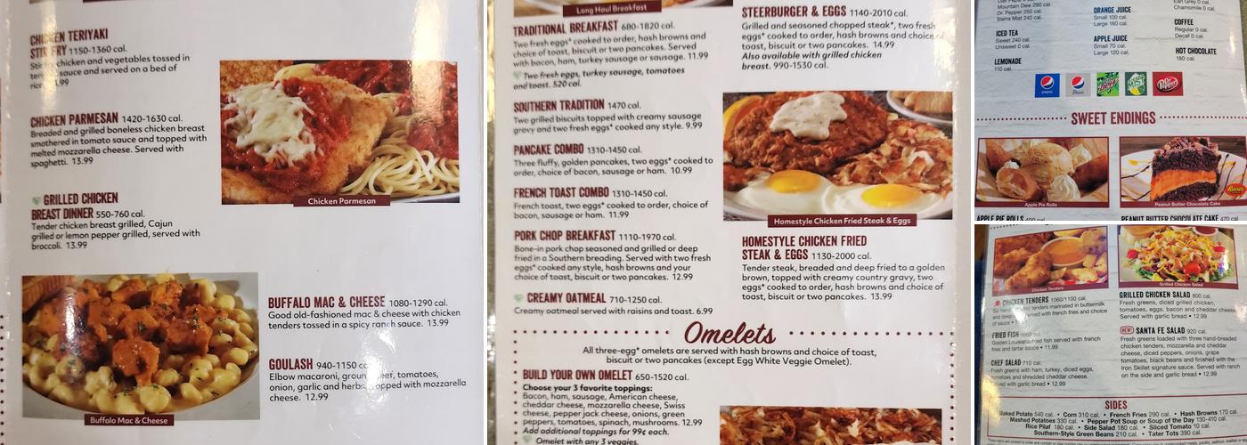 Iron Skillet Menu