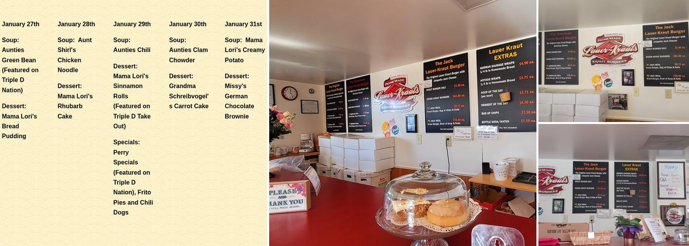 Lauer Krauts Menu