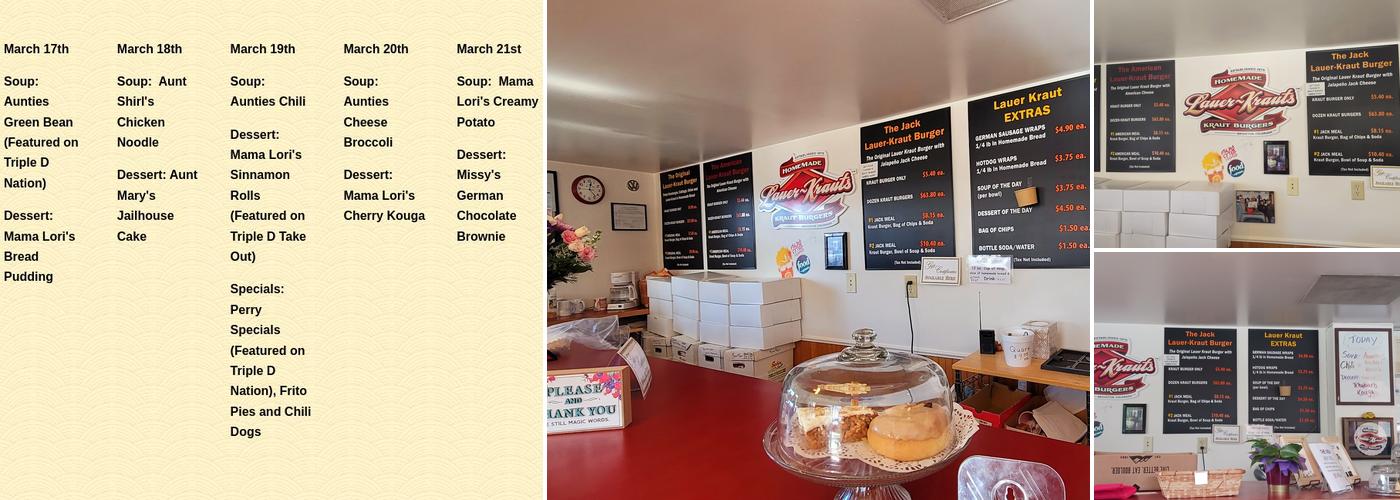 Lauer Krauts Menu