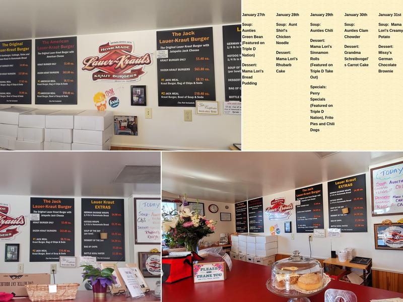 Lauer Krauts Menu