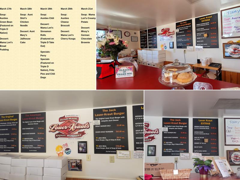 Lauer Krauts Menu