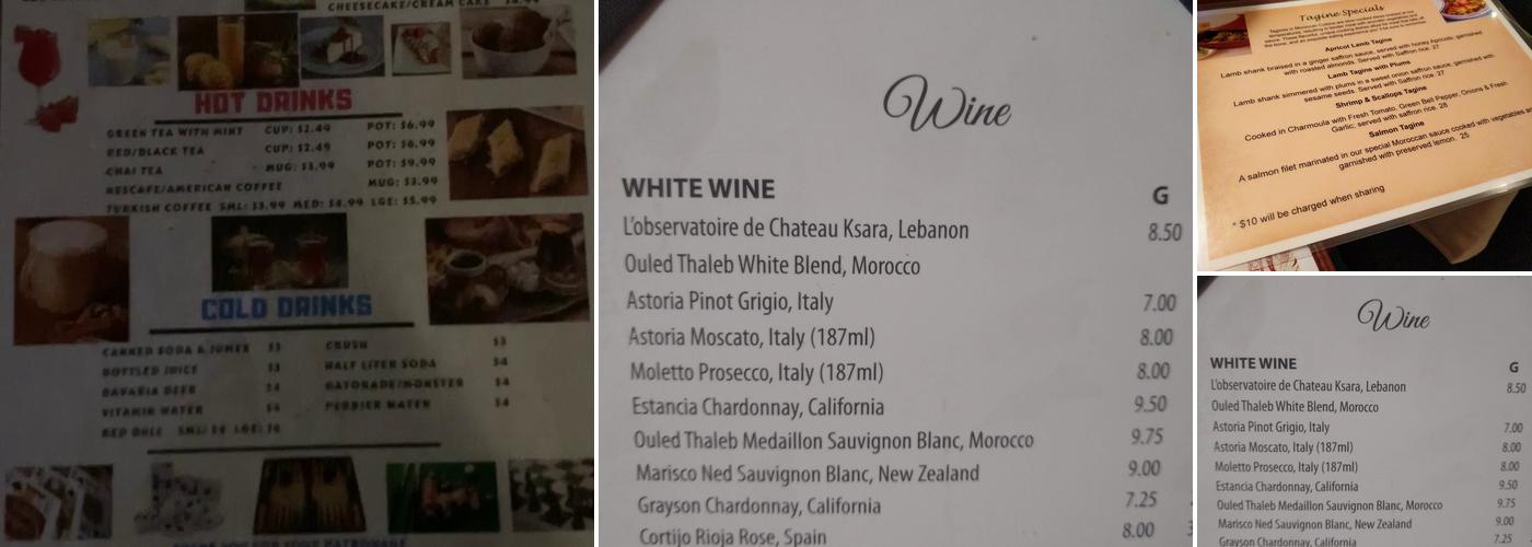 Sahara Mediterranean Restaurant Menu