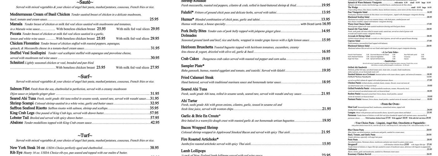 Cafe Med Menu