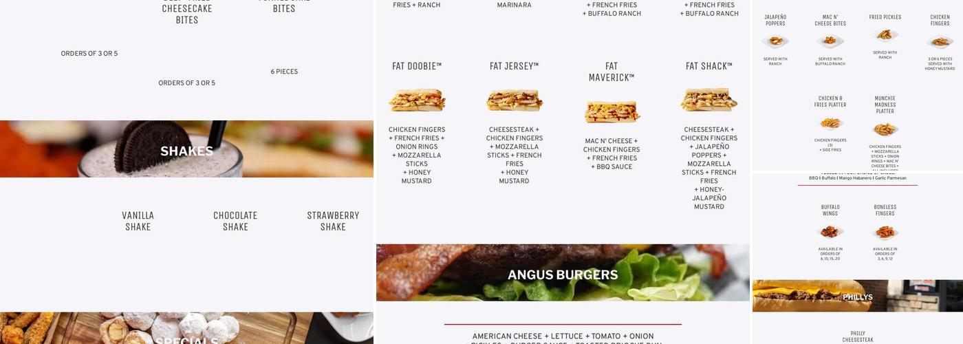 Fat Shack Menu