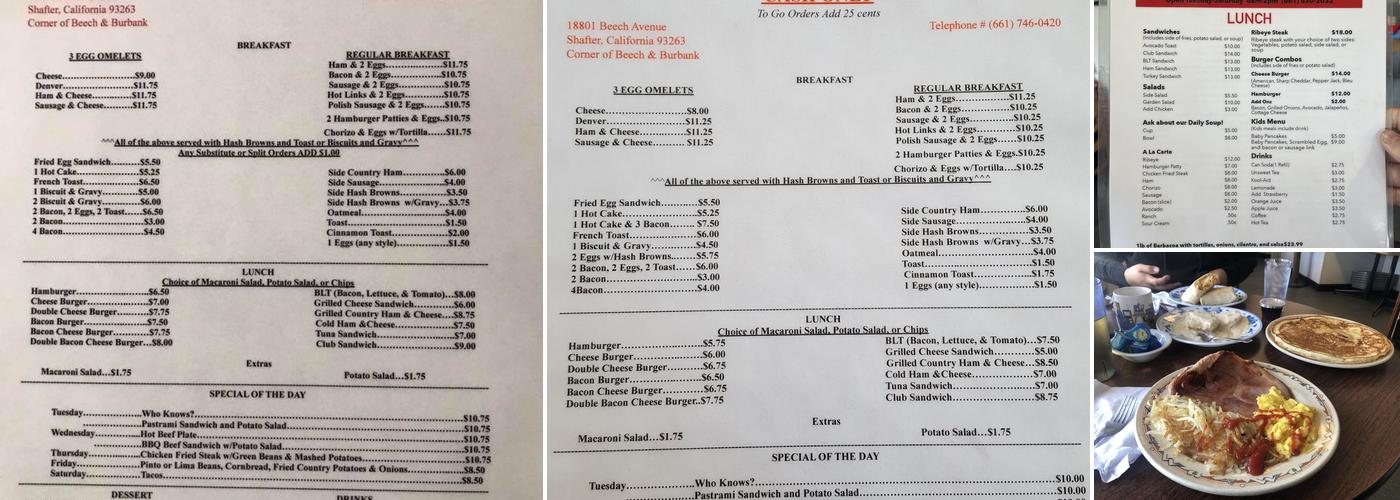 Red Wagon Menu