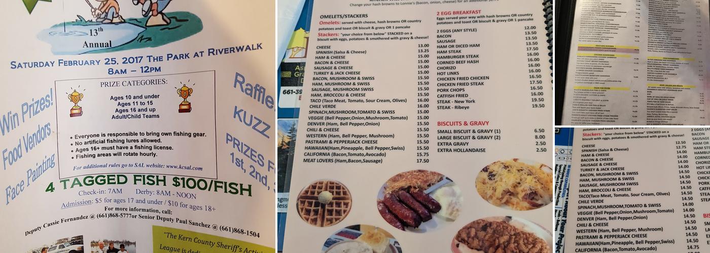 Cope's Knotty Pine Cafe Menu