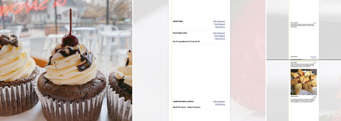 Eats & Sweets Menu