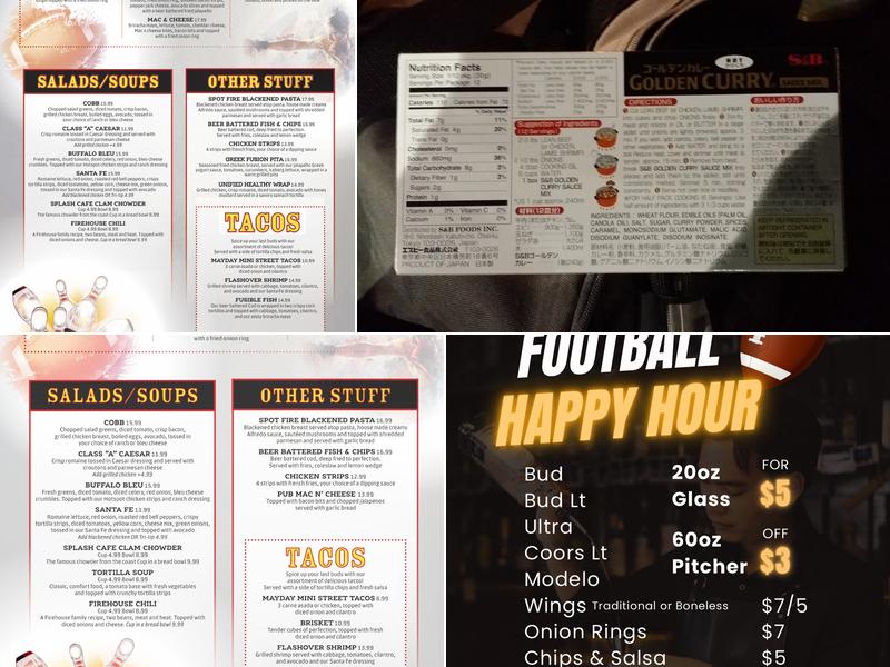 Firehouse Southwest Station Menu