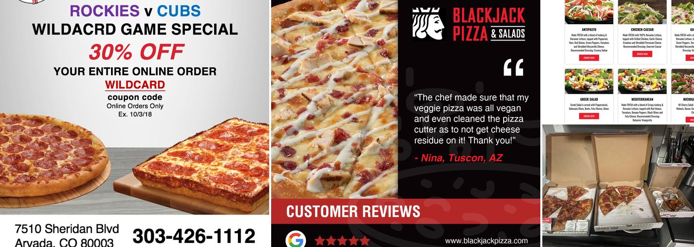 Blackjack Pizza & Salads Menu
