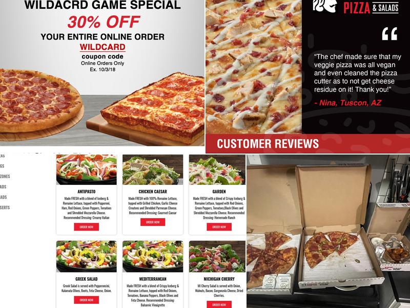 Blackjack Pizza & Salads Menu