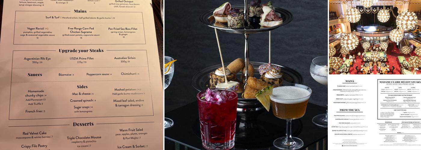 Heliot Steak House Menu