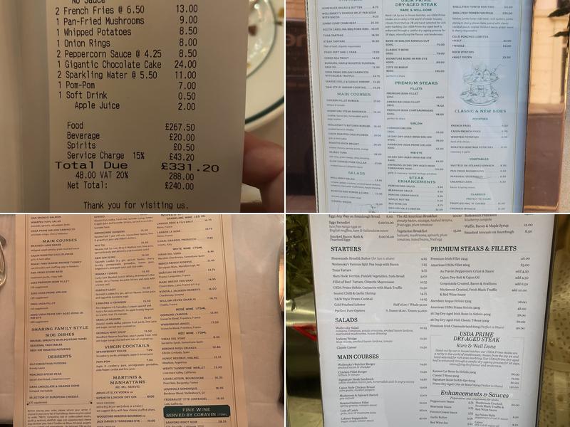 Smith & Wollensky Menu