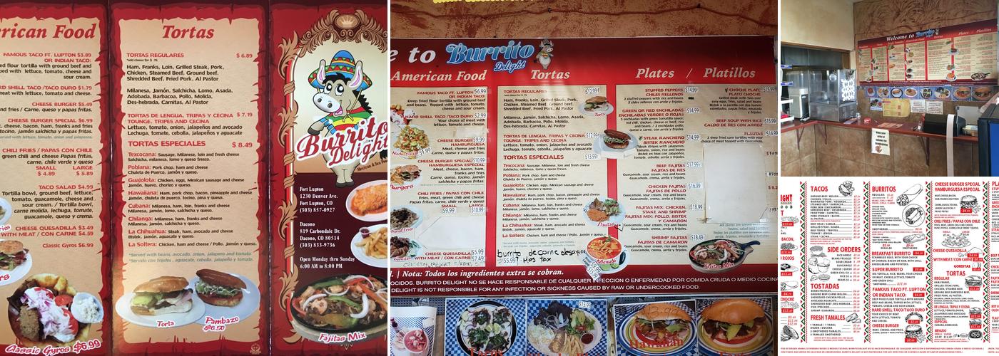 Burrito Delight Menu