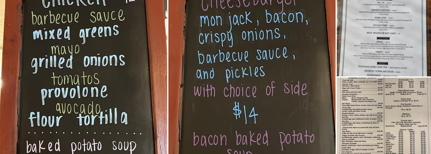 Howling Dog Cafe Menu