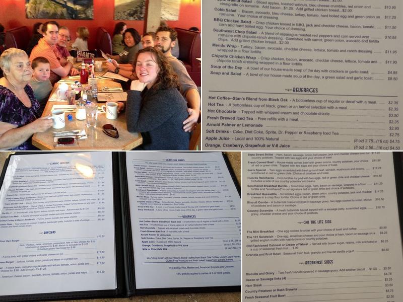 Stan's Maple Cafe Menu