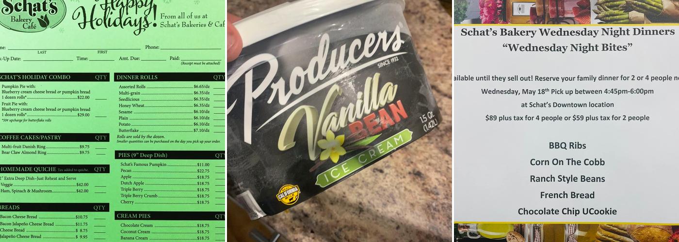 Schat's Bakery & Cafe Menu