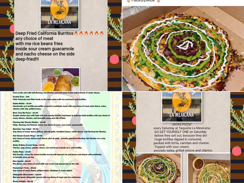 Taqueria La Mexicana Menu