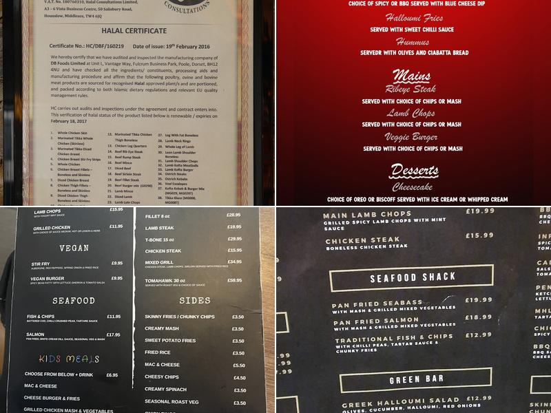 Meathouse London Menu