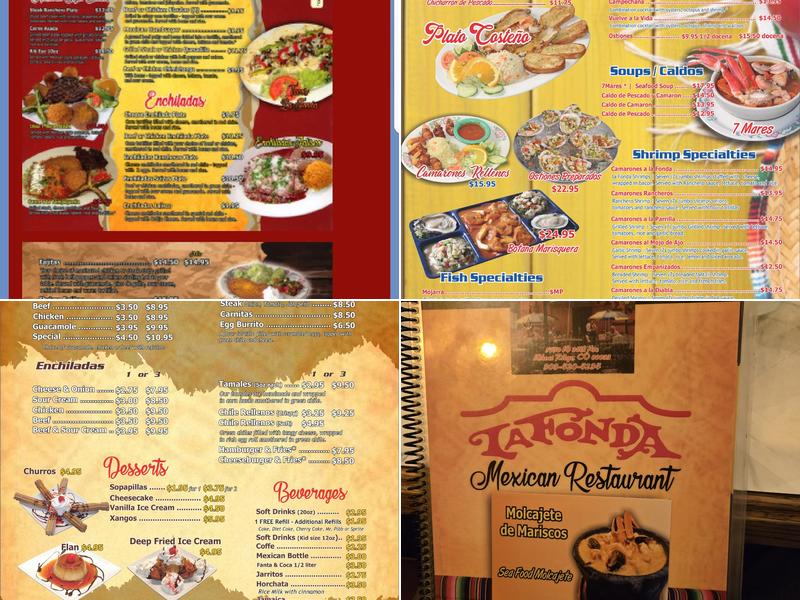 La Fonda Menu