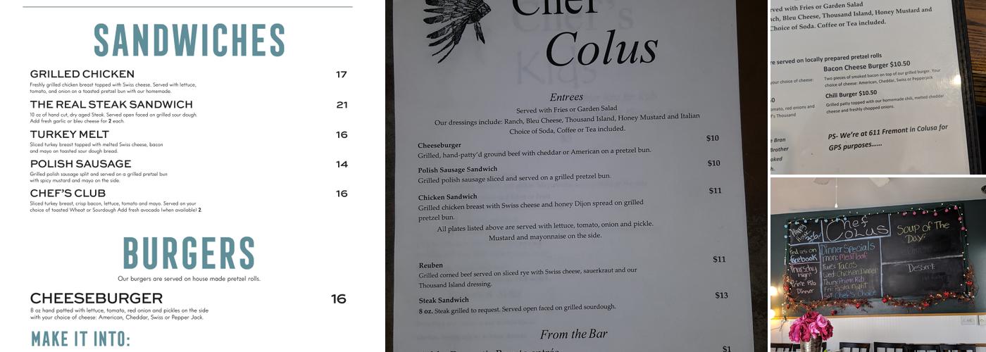 Chef Colus Menu
